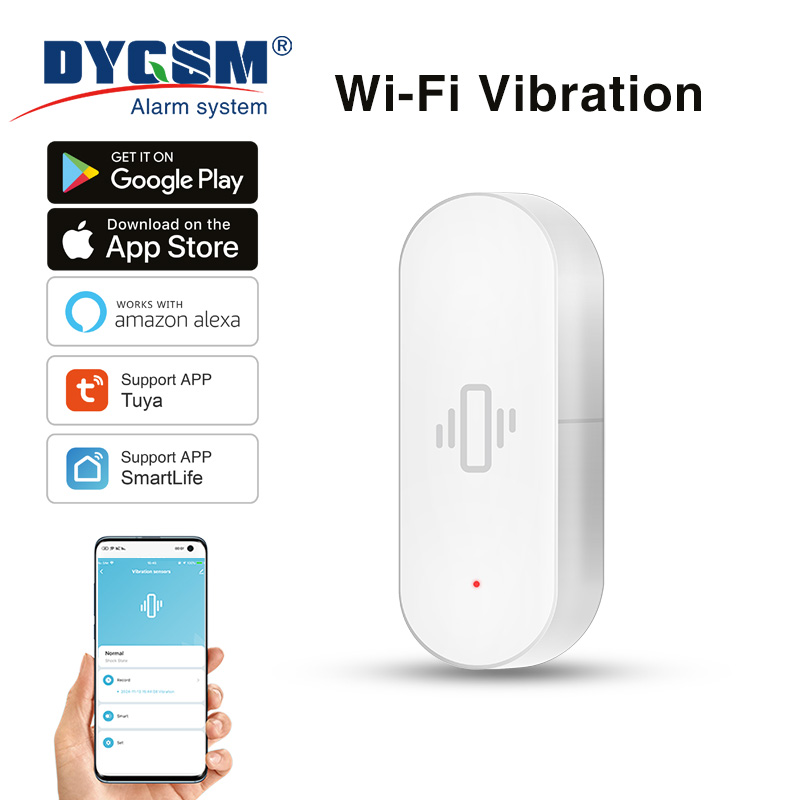 Smart Home Setup - Tuya WiFi-trillingssensor, gevoelige detectie, slimme waarschuwingen,