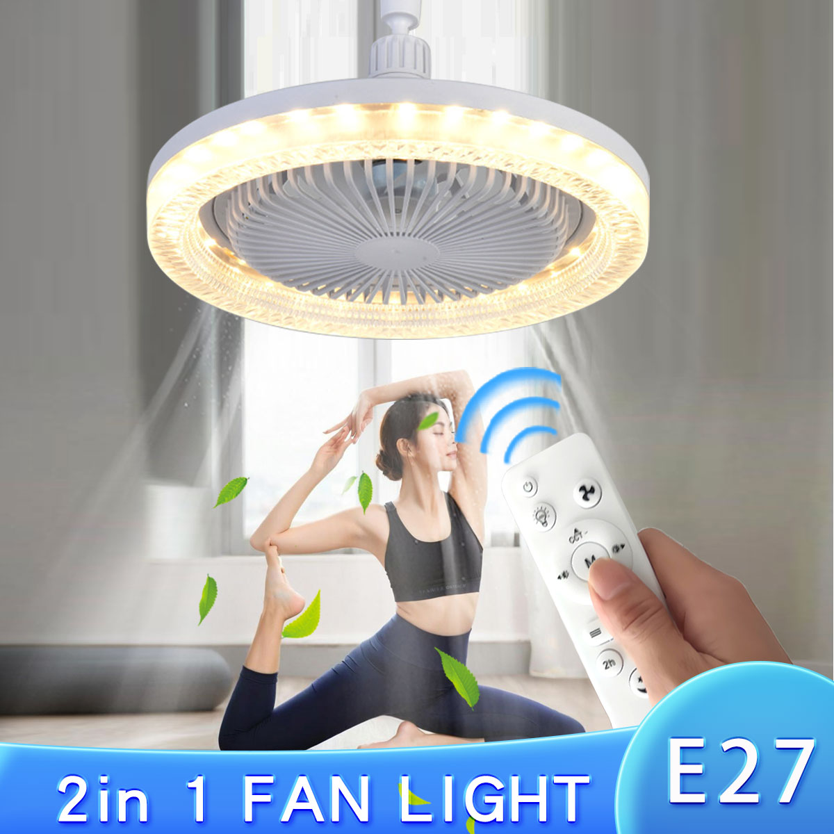 Smart Home Ventilation System - Slimme 3-in-1 plafondventilator met afstandsbediening Verlichting