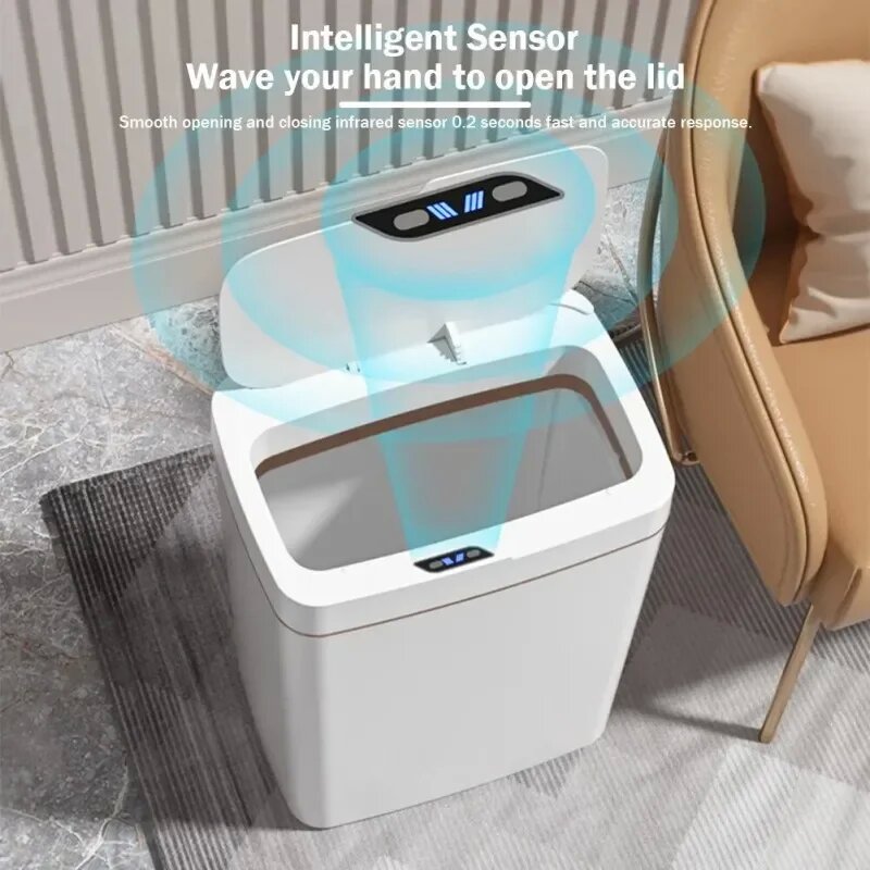 Smart Home Junkie - Contactloze smalle slimme sensor prullenbak smart