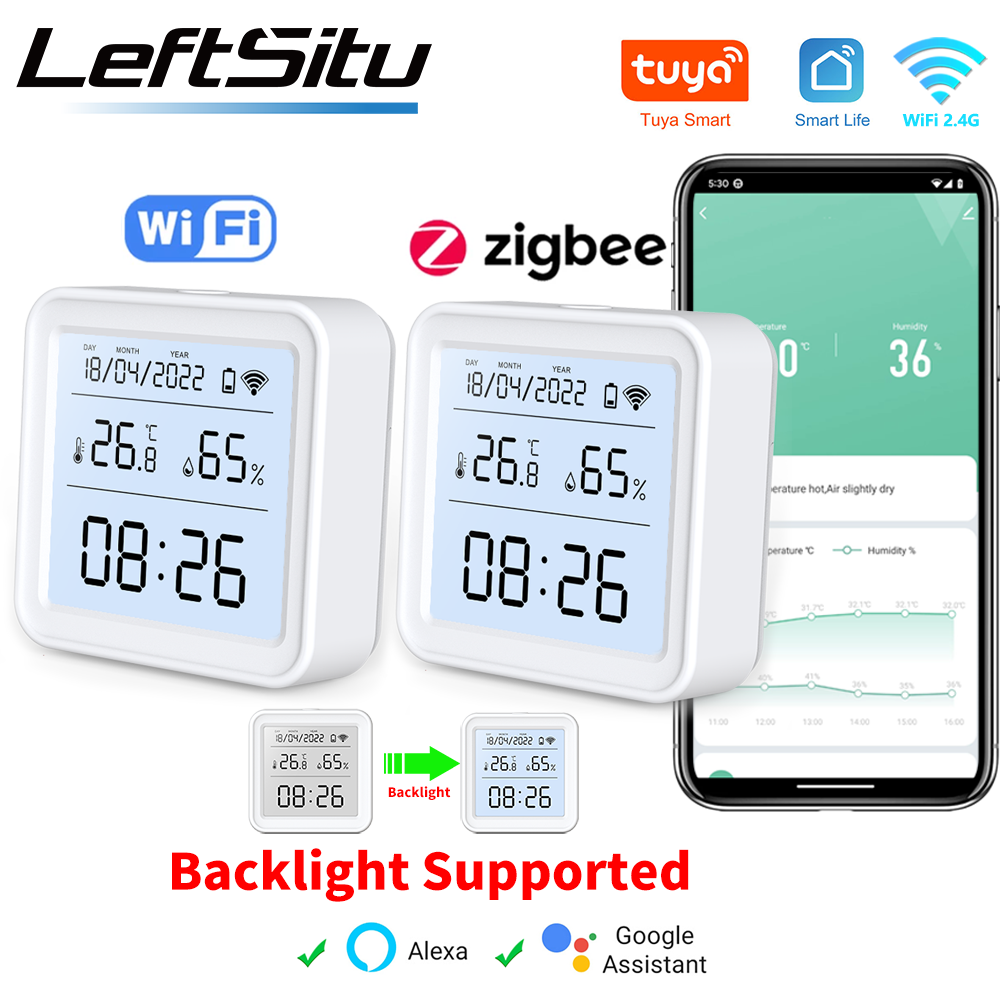 Smart Home Design - Tuya Zigbee WiFi Temperatuur-vochtigheidssensor Hygrometer Thermometer