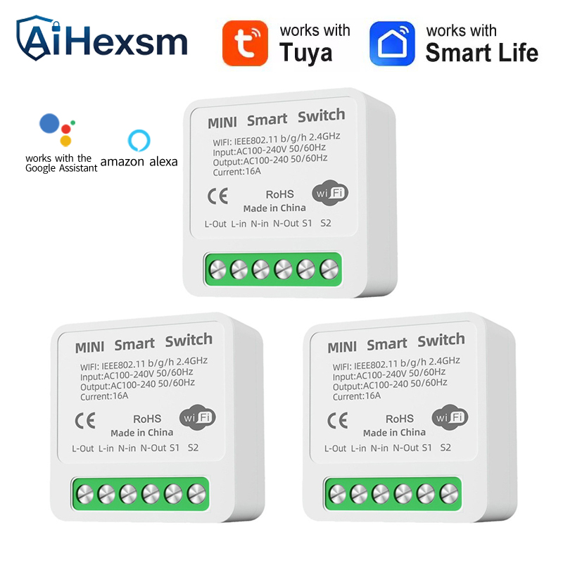 Smart Energy Monitor - 16A Tuya WiFi Smart Switch 2-wegbediening