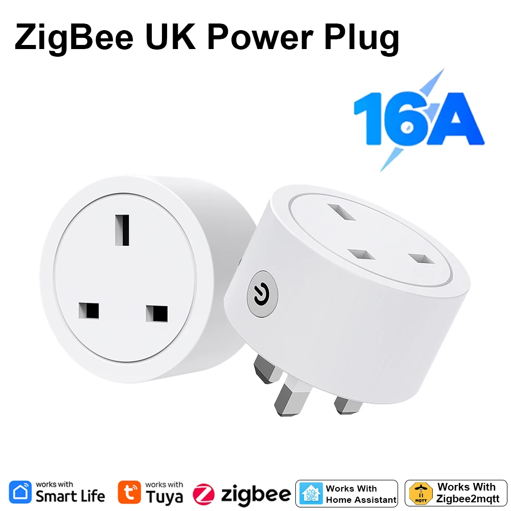 Smart Energy Monitor - Zigbee Smart Plug 16A UK-stekker, werkt