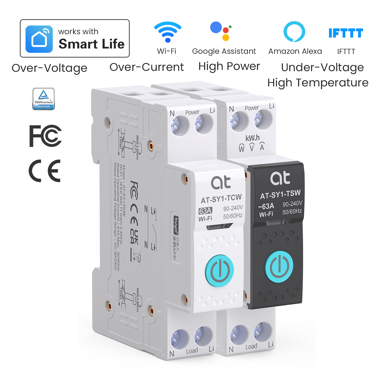 Smart Energy Monitor - Tuya WiFi Stroomonderbreker Smart 1P +