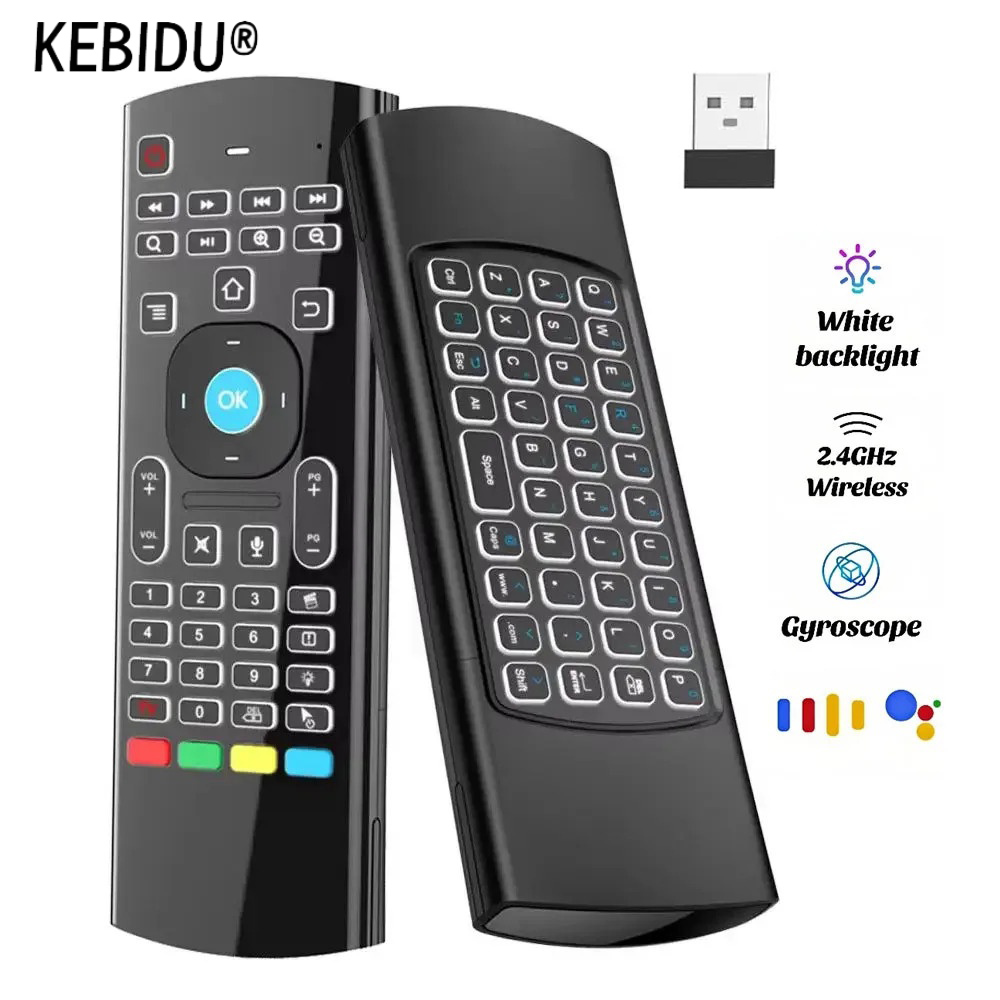 Smart Home Keyboard - 2,4 GHz MX3 Air Mouse Draadloos