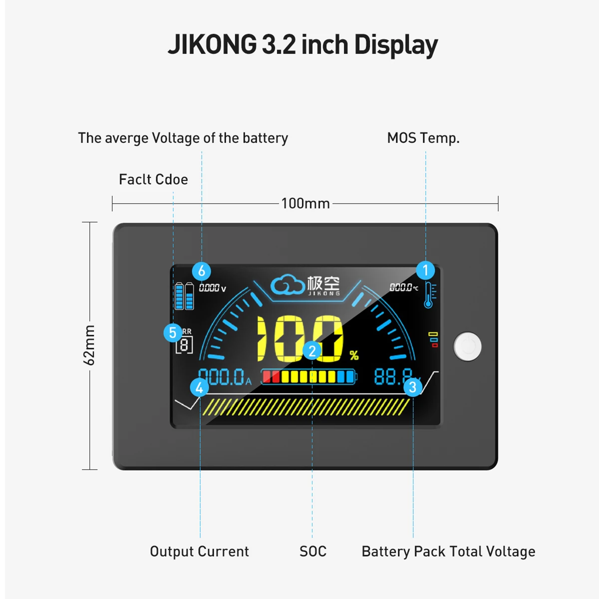 JIKONG V19 Display JKBMS 3,2 i - Smart Energy Monitor recensie en prijs