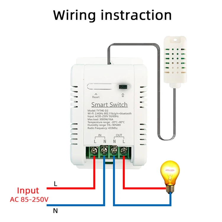 Werk met Tuya 16A 3000W WiFi-t - Smart Energy Monitor recensie en prijs